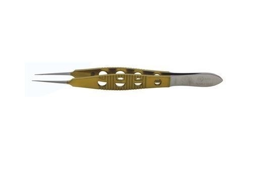 Rechte Uiteinde van de Micro- Totale Lengte 110mm Hechtings Bindende Forceps voor Oogchirurgie